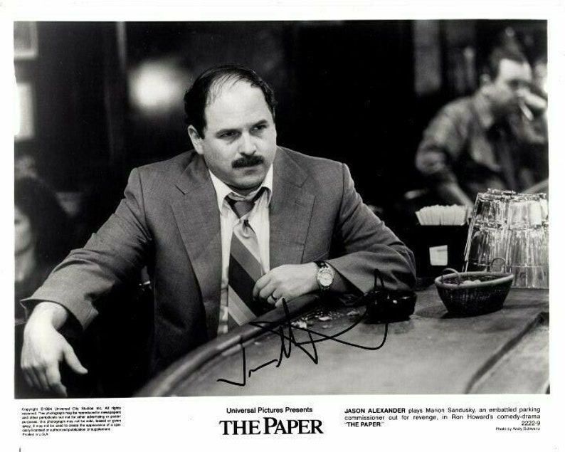 Jason alexander signed autograph the paper marion saturday original press Photo Poster painting