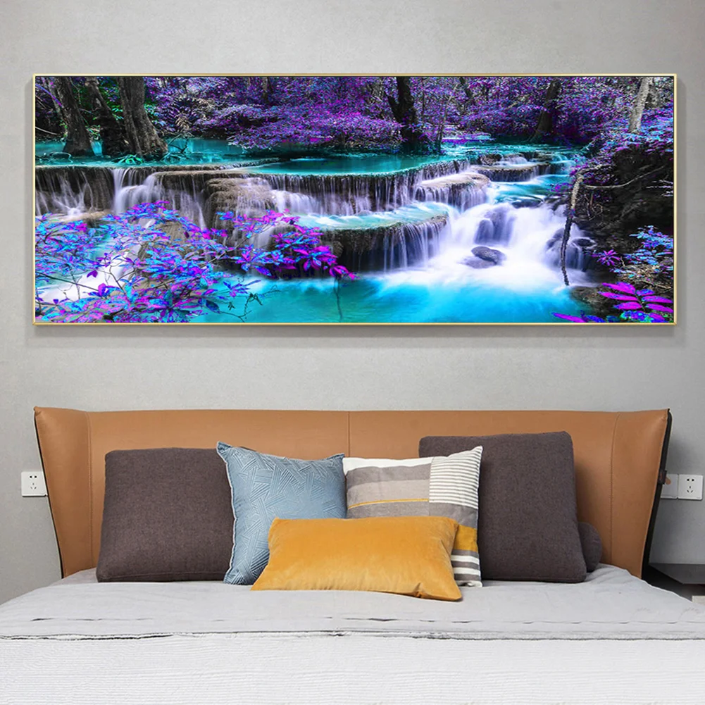 Diamond Painting - Full Square Drill -  Mountain Fall(90*40cm)