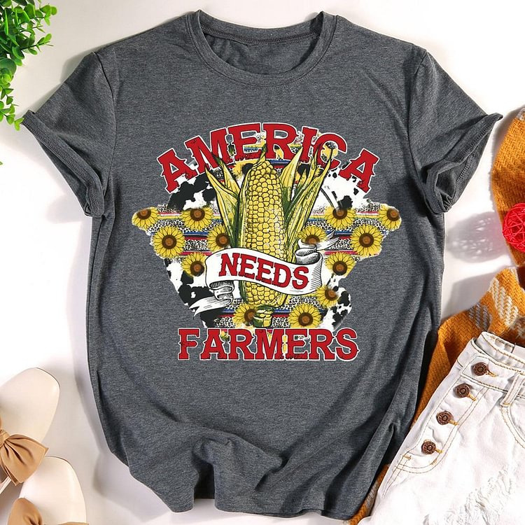 ANB -   America Needs Farmers Retro Tee-012043