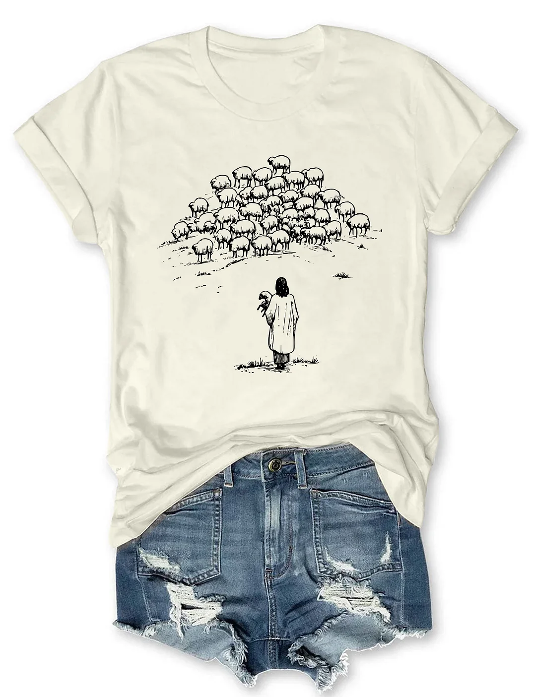 Jesus And Sheep T-shirt