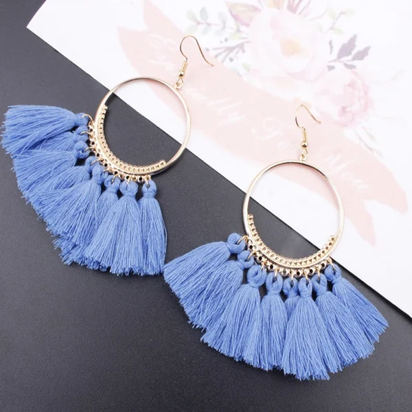 Women fashion creative ornaments and earrings to accessories Bohemia fringed Earrings