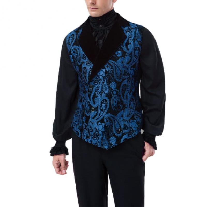 Men's Retro Party Single Breasted Suit Vest 46605626Y