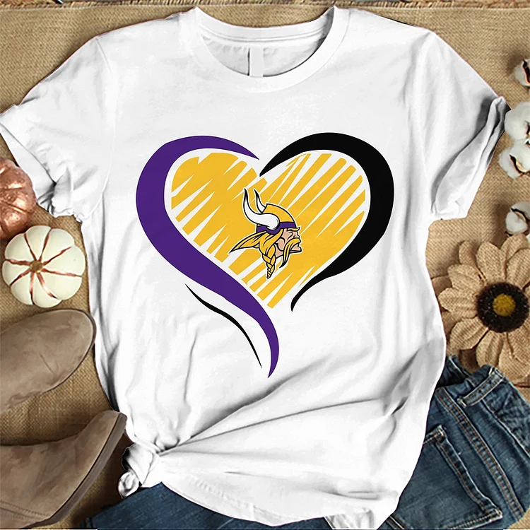 Minnesota Vikings Women's White Relaxed T-Shirt