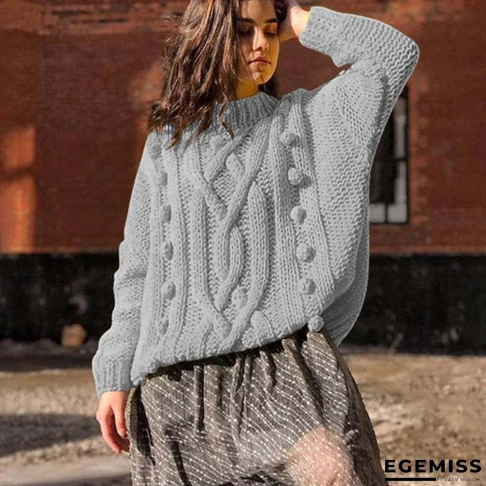 Autumn and Winter Turtleneck Loose Knit Top | EGEMISS