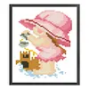 House-Partial 9CT Stamped Cross Stitch Bead Embroidery 17*20cm