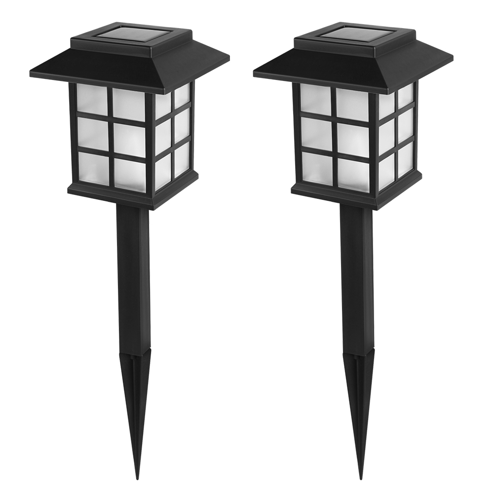 

2pcs LED Solar Square Grid Lights Waterproof Lawn Stake Lamp Garden Decor, Colored light, 501 Original