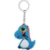 Dinosaur Beaded Counted Cross Stitch Ornament Kit Cross Stitch Bead Keychain (B)