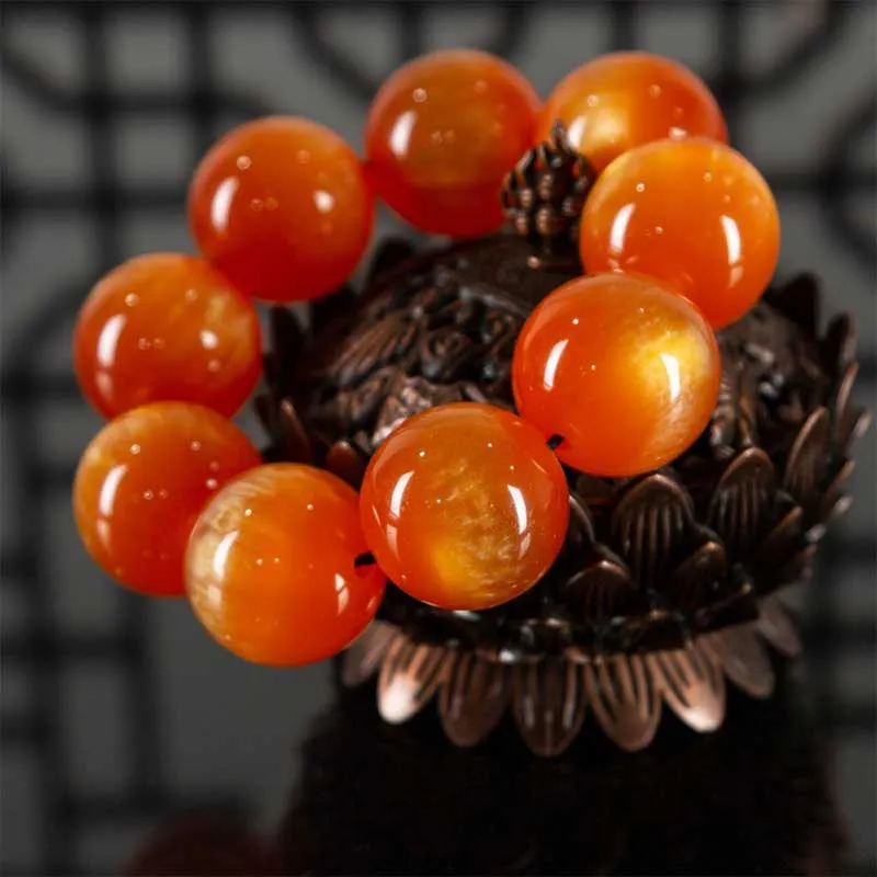 Amber Gourd Bead Fortune Harmony Bracelet
