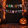 DIY Diamond Painting Halloween Banner Kit, 26 PCS "Happy Halloween" Glitter Letter Flags with Characters, Handmade Sparkling Bunting Garland for Home Party Wall Decoration