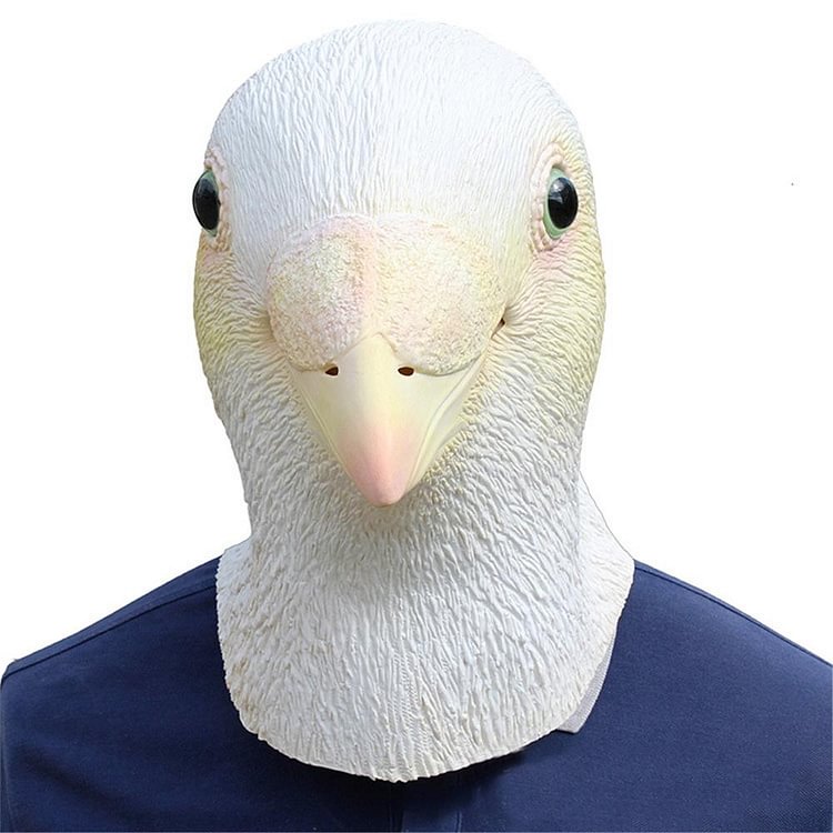 Halloween White Dove Mask Halloween Animal Party Full Head Mask