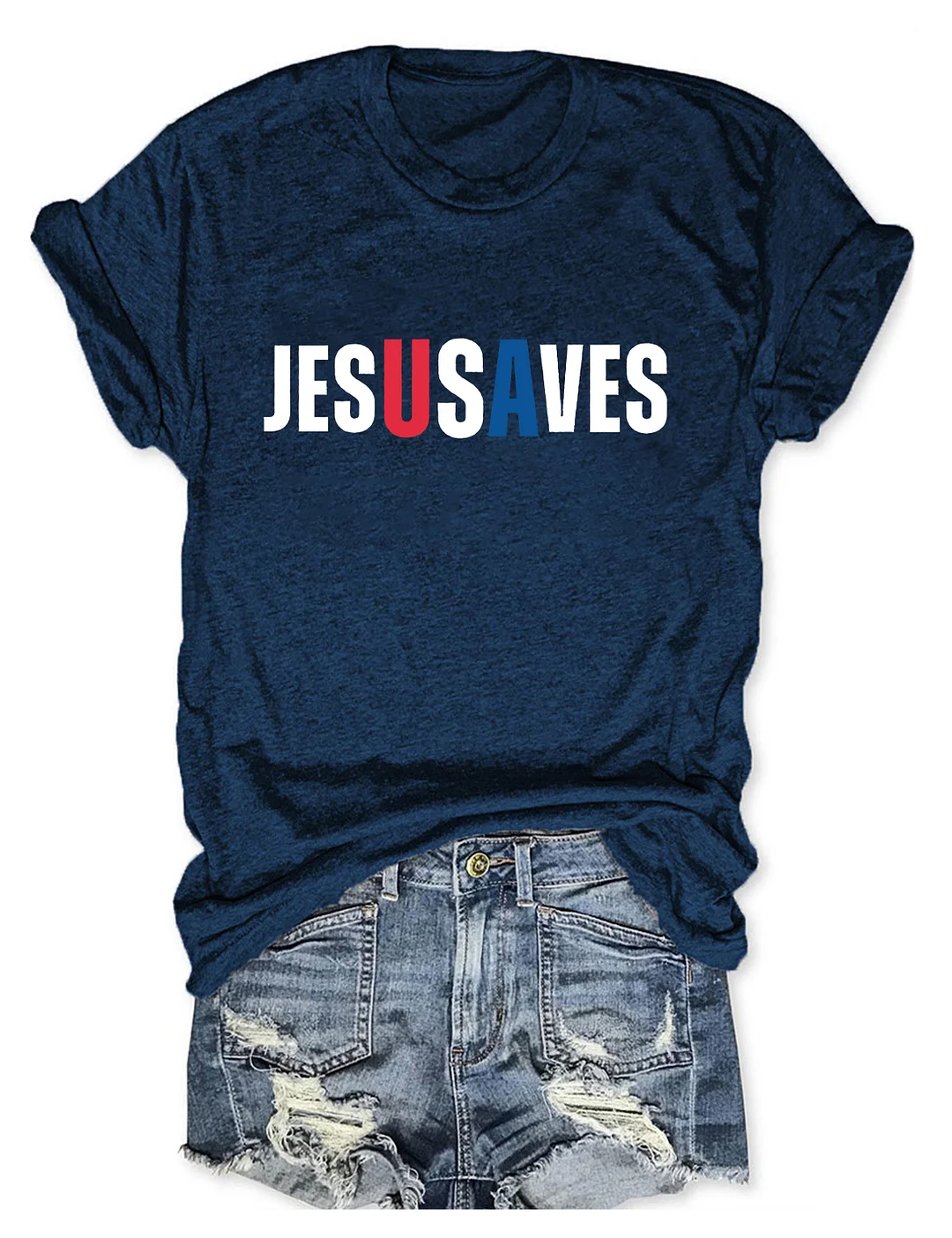 Jesus Saves USA T-shirt