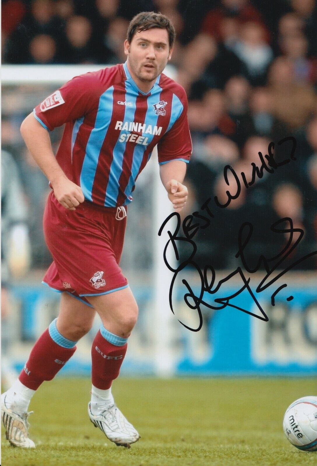 Kenny Milne Hand Signed 12x8 Photo Poster painting - Scunthorpe United Autograph.