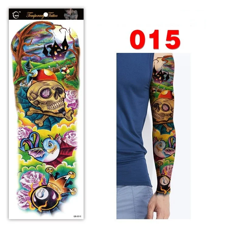 Full Arm Series Temporary Tattoo Full Arm Tattoo Sticker Lasting Waterproof Sweat Flower Arm Full Arm Tattoo Big Picture Sticker