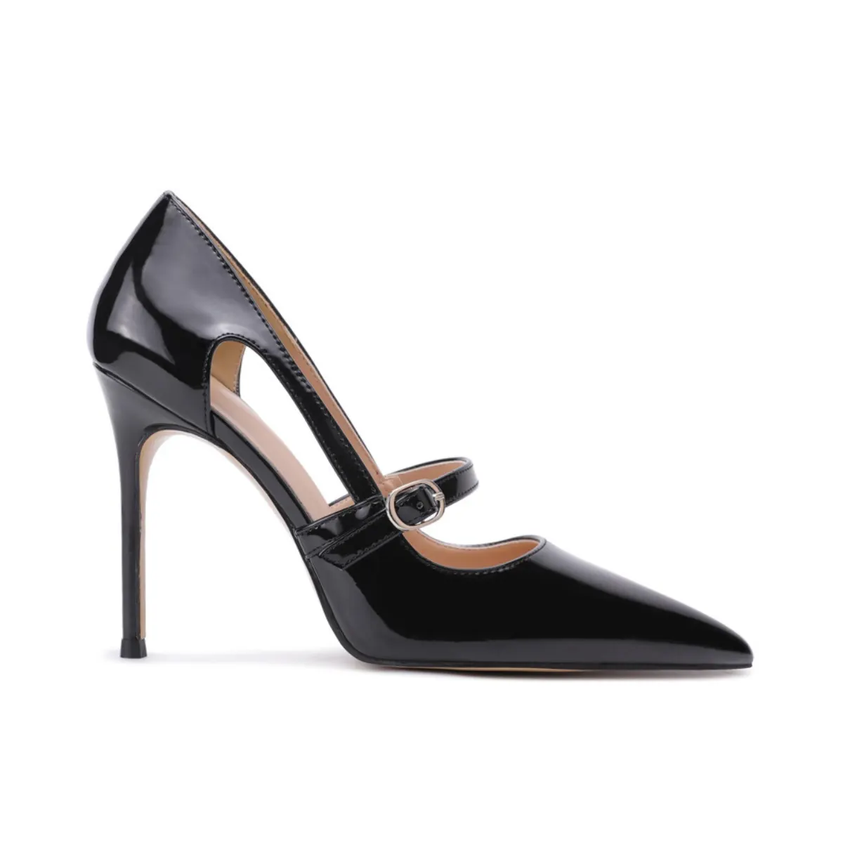  100mm Side Cutout Mary Jane  Sole Stiletto Heels-MERUMOTE