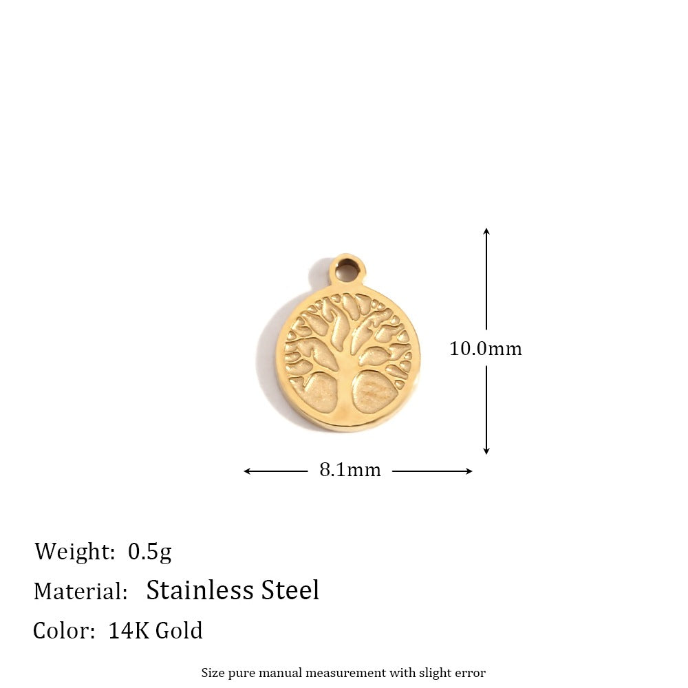 5 Pieces Fashion Irregular Heart Stainless Steel 18K Gold Plated Jewelry Making