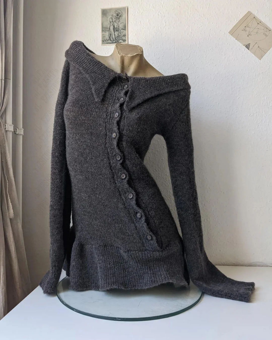 Aonga Y2K Autumn-winter Vintage off-the-shoulder Sweater Dress Elegant long-sleeved knit dress Sexy casual warm grey dress for ladies aonga