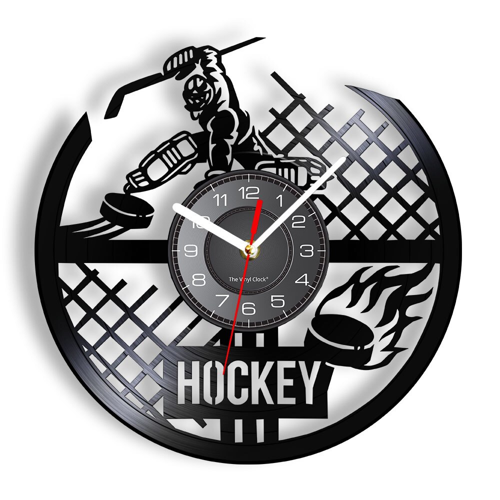 

Ice Hockey Album - Vinyl Record Wall Clock - Without LED, 501 Original
