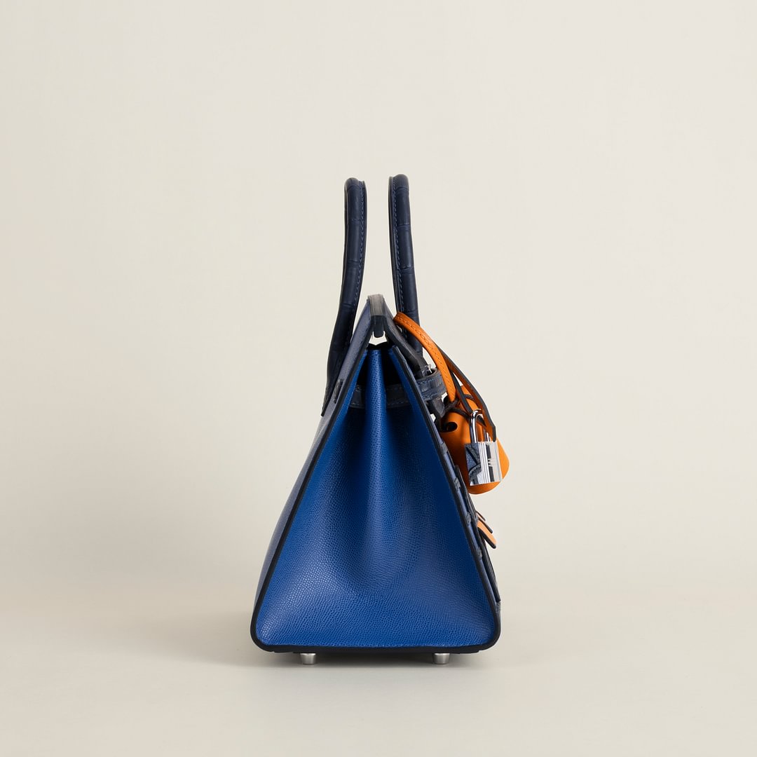 Birkin 20 Faubourg  Alligator/Epsom/Sombaero/Madame S4 Deep blue PHW