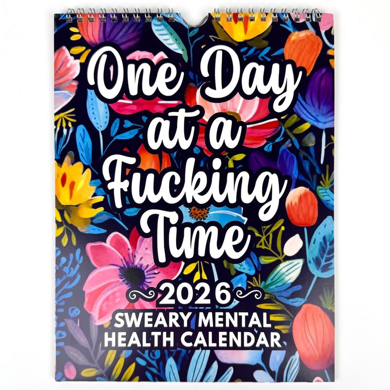2026 Floral Humorous Calendar, Wall Planner, Non-Traditional Wall Hanging Decor, Unique Office Bedroom Decoration, Funny Quotes Design