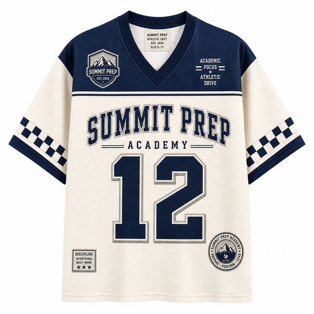 Surf Summit Prep Cotton T-Shirt - White / Navy