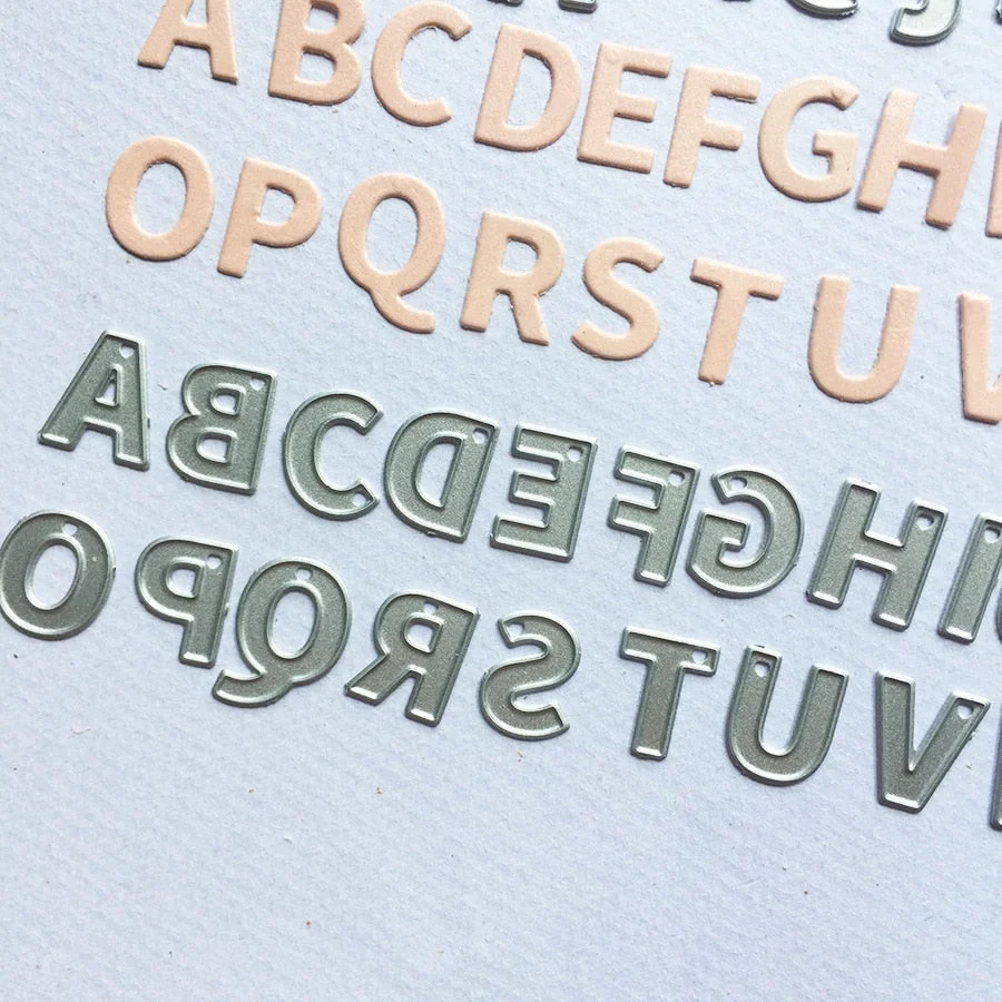 Alphabet Letters Decoration Metal Steel Frames Cutting Dies DIY Scrap Booking Photo Album Embossing Paper Cards