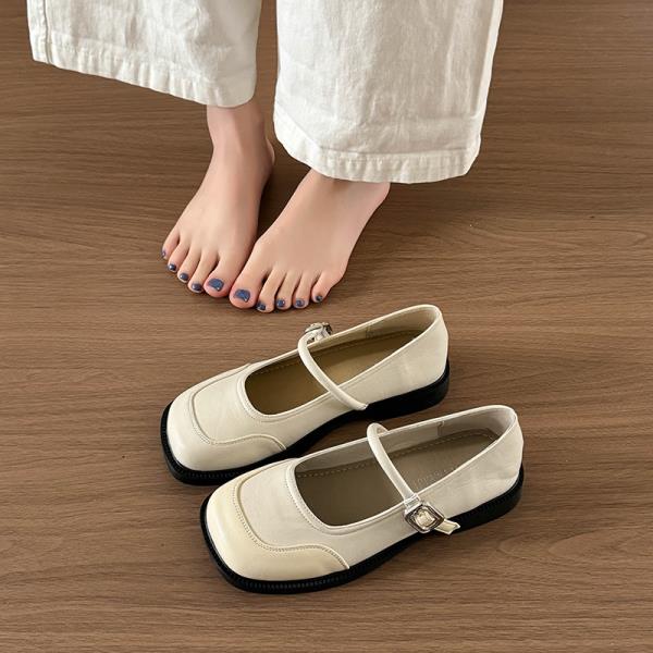 Shoes Woman 2025 Female Footwear Oxfords All-Match New Dress Retro Leather Summer Comfortable Mary Janes Spring Shoes Woman Comf