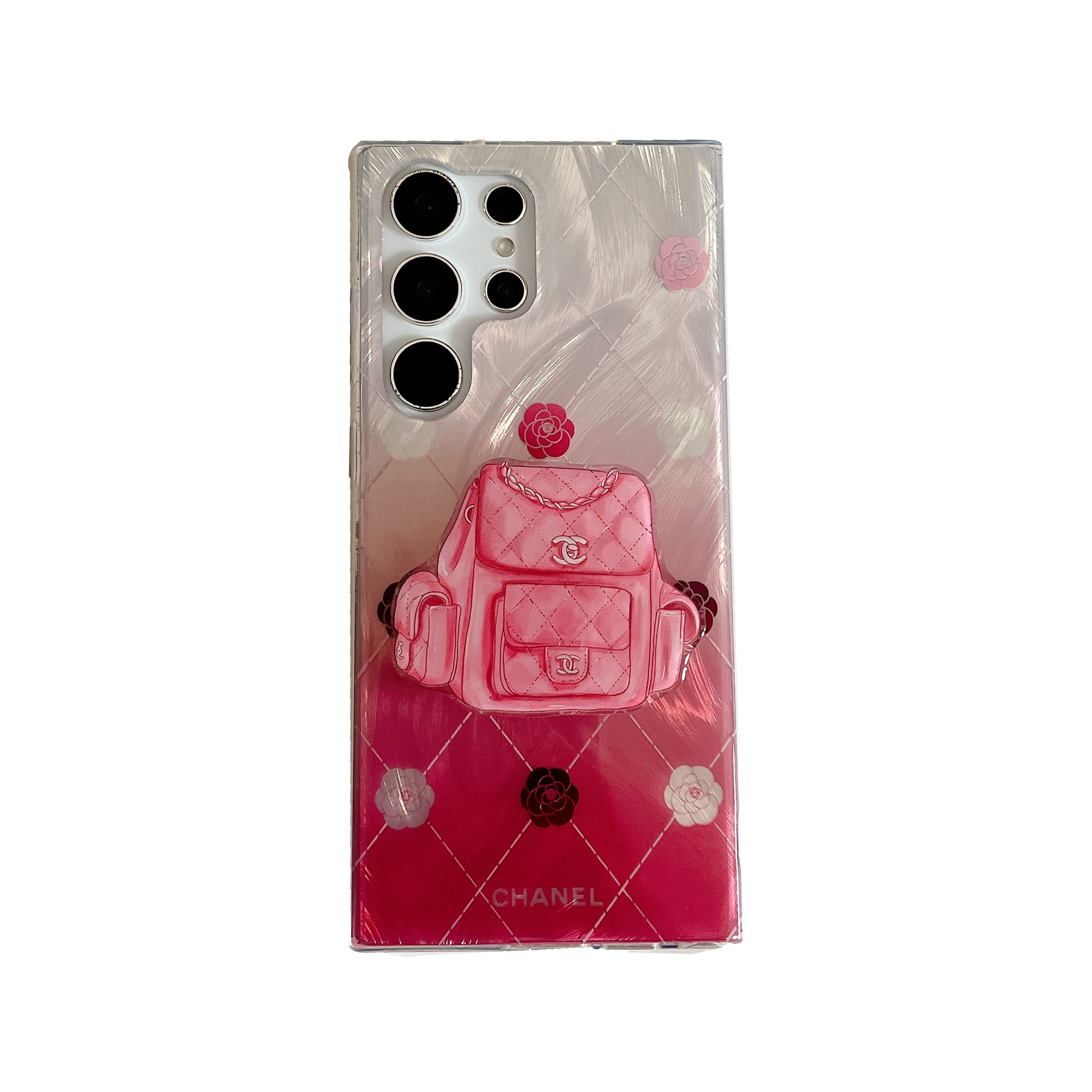 Chanel Luxury Monogram Logo Airbag Stand Samsung Galaxy S Series Phone Case