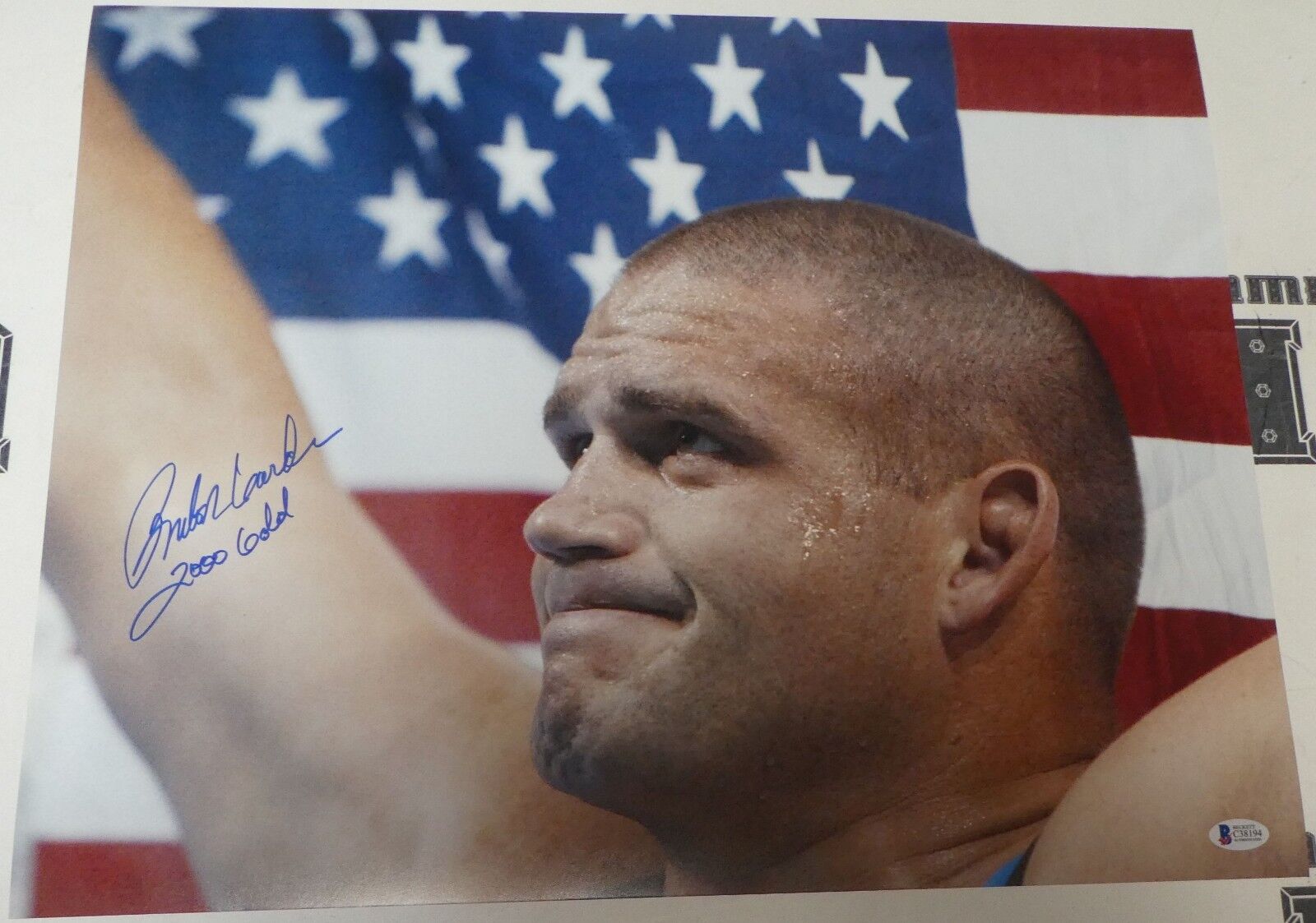 Rulon Gardner Signed 16x20 Photo Poster painting BAS COA 2000 Olympics USA Wrestling Gold Auto 4