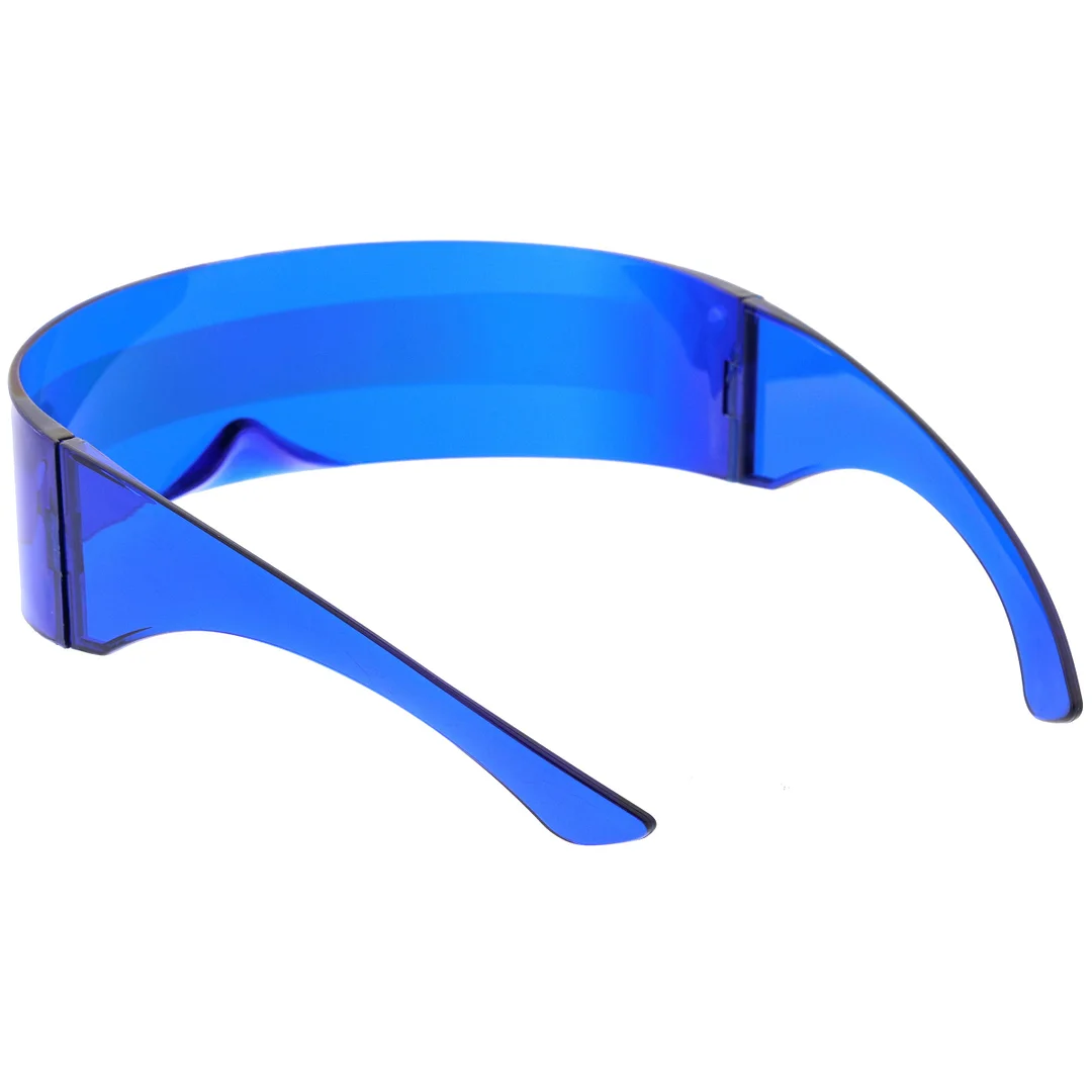 Futuristic Wrap Around Monoblock Shield glasses