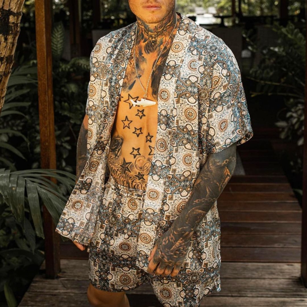 Men's Casual Holiday Print Suit