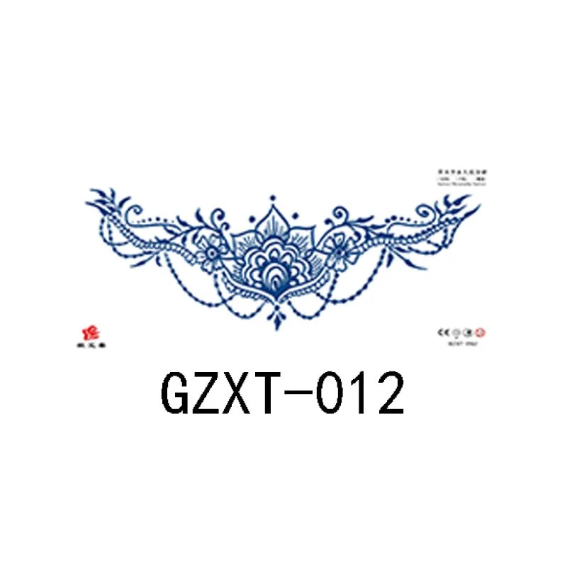 Herbal juice chest sticker tattoo sticker lasts 15 days herbal plant semi-permanent juice tattoo on chest back