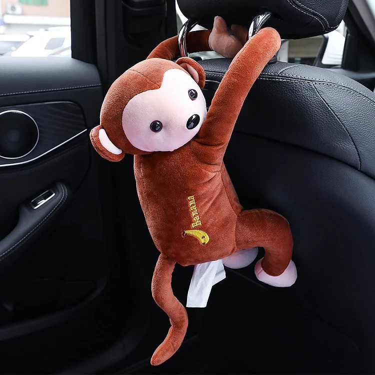 Creative cartoon monkey household and car tissue box