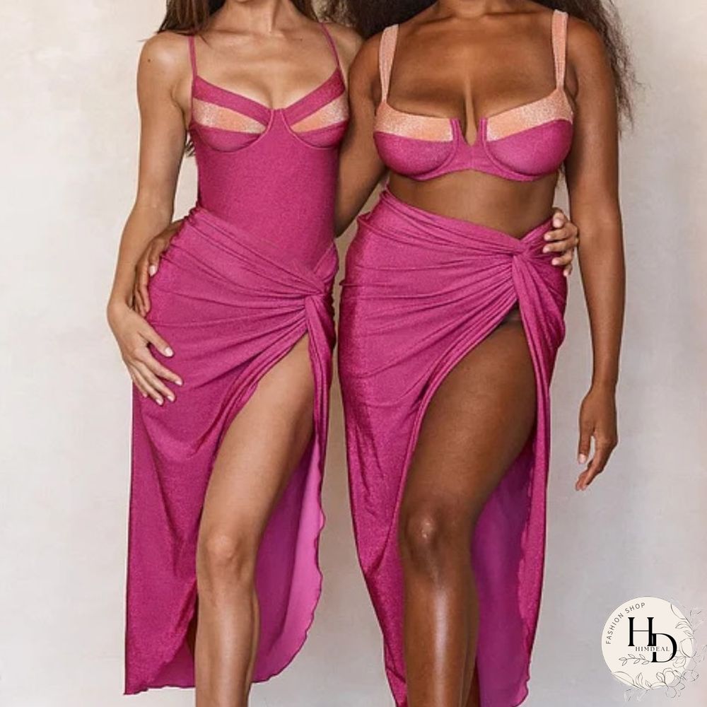 Romantic Pink Sexy Swimsuit