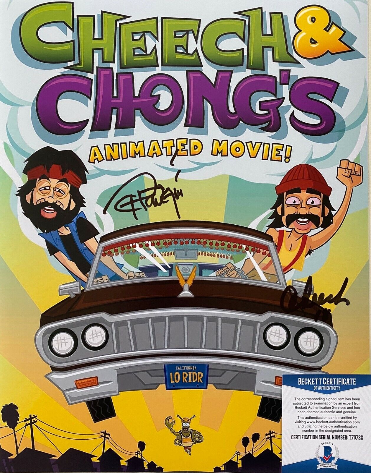 Cheech & Chong Original Signed 11X14 Photo Poster painting w/Beckett COA #4