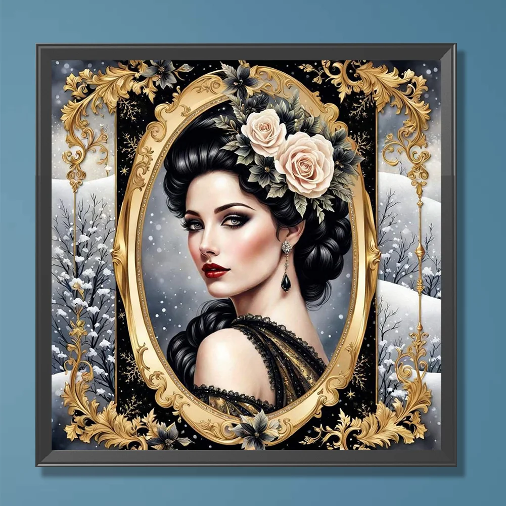 Diamond Painting - Full Round Drill - Noble Woman(Canvas|30*30cm)