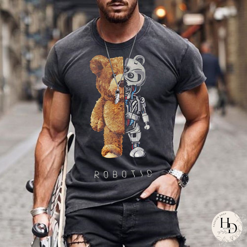 Robot Bear Short Sleeve T-Shirt