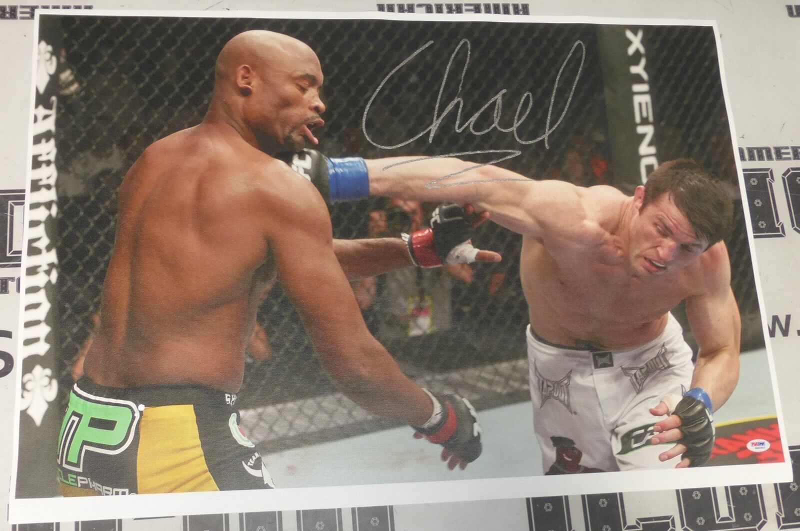 Chael Sonnen Signed UFC 20x30 Canvas Photo Poster painting PSA/DNA COA 117 148 Picture Autograph