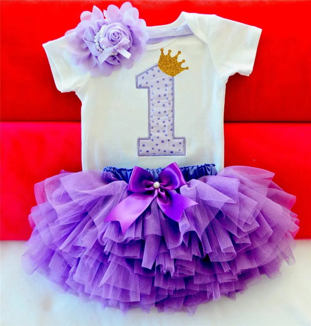 New Cotton Baby Girl First 1st Birthday Party Tutu Dresses for Vestidos Infantil Princess Clothes 1 Year Girls Children's Wear