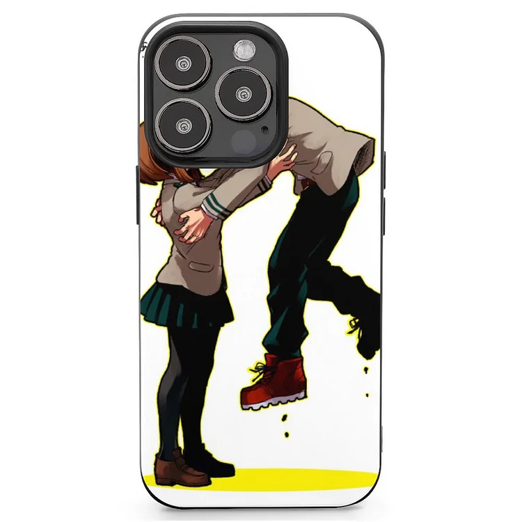 Izuku Midoriya Ochaco Uraraka Anime My Hero Academia Phone Case Mobile Phone Shell IPhone 13 and iPhone14 Pro Max and IPhone 15 Plus Case - Heather Prints Shirts