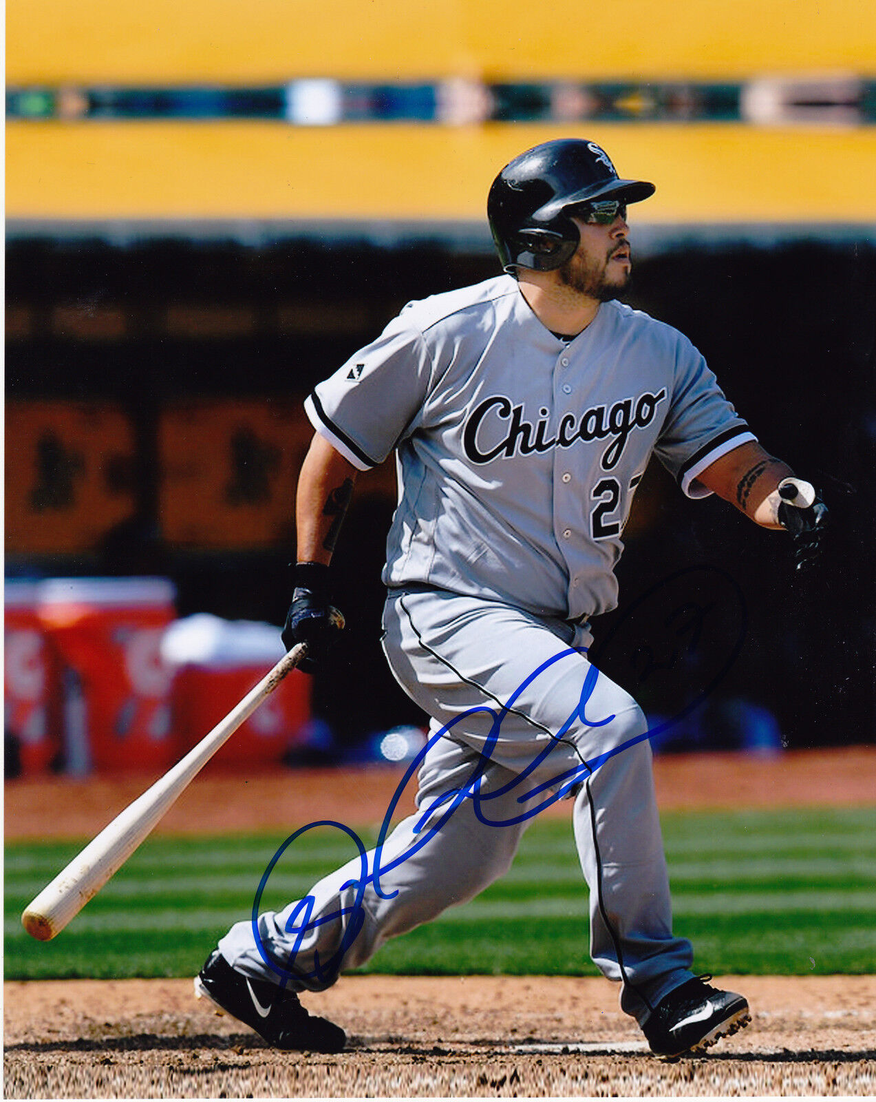 DIONER NAVARRO CHICAGO WHITE SOX ACTION SIGNED 8x10