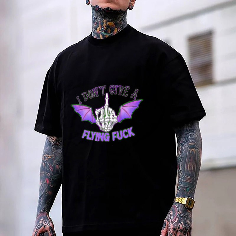 IDGAF PURPLE BAT T-SHIRT 