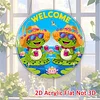 Frog DIY Diamond Painting Hanging Pendants Acrylic Crafts Kit for Home Wall Decor