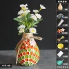 Wooden Vase Solid Mosaic Art Handmade Pasting Material Pack DIY Creative Decoration Kit