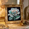 Rose speziell geformte 5D-DIY-Teilbohrer-Diamanten-Punkte-Edelstein-Kunst-Kits f&uuml;r Erwachsene Anf&auml;nger Wohnaccessoires Diamanten-Gem&auml;lde Edelstein-Kun