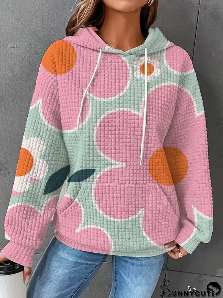 Casual Floral Print Casual Sweatshirt