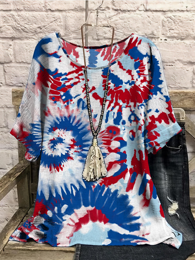 Women Long Sleeve V-neck Graphic Floral Printed Top