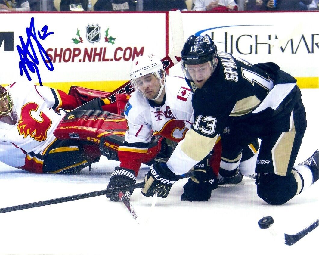 Signed 8x10 NICK SPALING Pittsburgh Penguins Photo Poster painting - COA