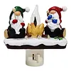 Resin Warm Glow Ghost Campfire Plug-in Night Light Wall Outlet