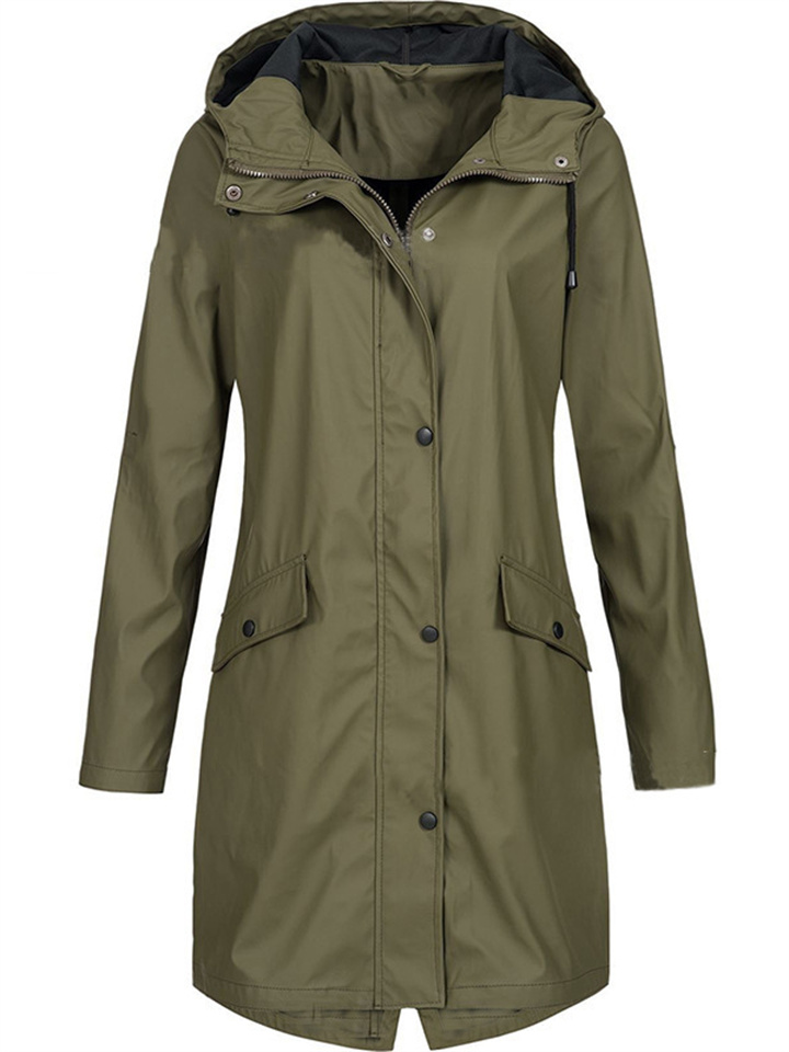 Fall and Winter New Punching Jacket Outdoor Mountaineering Clothing Jacket Long Women's Windbreaker