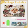Kit de peinture de perles de No&euml;l et diamants en forme sp&eacute;ciale de forme PU bo&icirc;te de mouchoirs